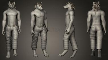 3D model Anthro Wolf25 (STL)